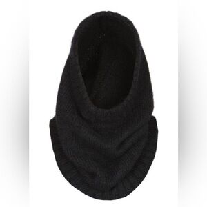AllSaints black Yossi Snood Hood, alpaca-merino-nylon blend